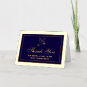 聖なる鳩の聖餐式または確認ありがとうございま実在す 箔グリーティングカード (正面)