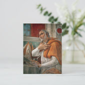 聖アウグスティヌスが独房で、1480年頃 ポストカード (スタンド正面)