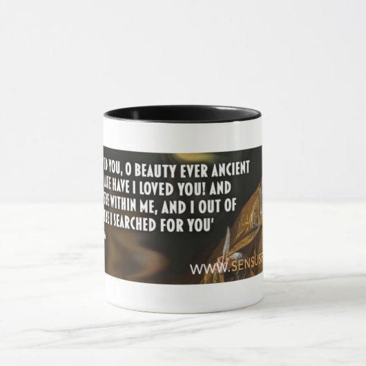 聖アウグスティヌスによるカトリック宗教引用文 マグカップ (中央)