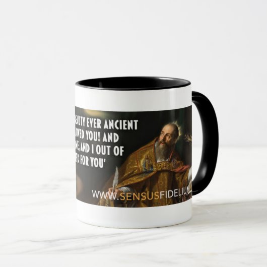 聖アウグスティヌスによるカトリック宗教引用文 マグカップ (正面右)