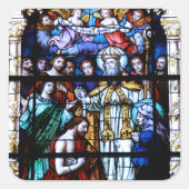 聖アウグスティヌスのステンドグラス スクエアシール (正面)
