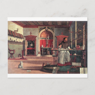 聖アウグスティヌスの勉強- Vittore Carpaccio ポストカード