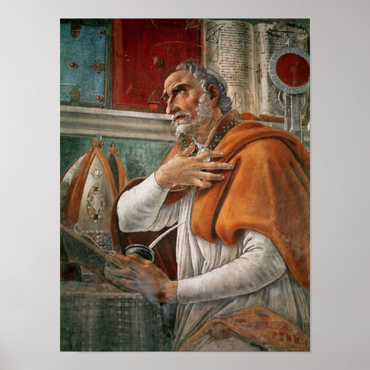 聖アウグスティヌスの独房, c.1480 ポスター (正面)