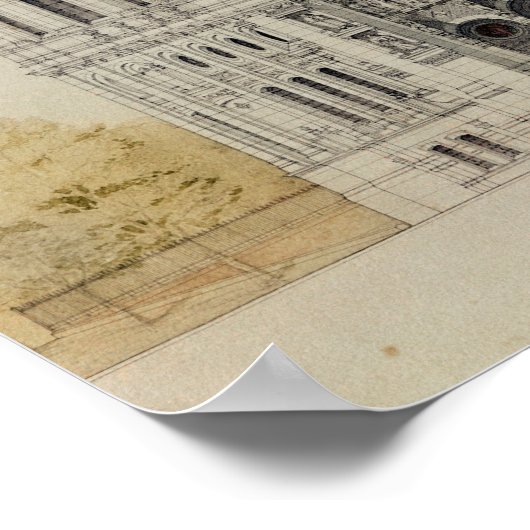 聖アウグスティン教会の西正面 ポスター (角)