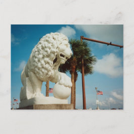 聖アウグスティーヌフロリダ橋ライオンズポストカードアート ポストカード