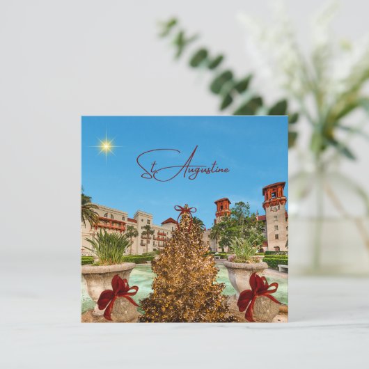 聖アウグスティーヌ・フロリダのメリークリスマスエレガント シーズンカード (スタンド正面)