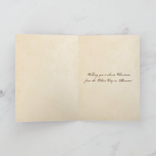 聖アウグスティーヌ・フロリダのメリークリスマス シーズンカード (内部)