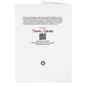 聖アガタの殉教 (M 03) 白紙グリーティングカード (裏面)