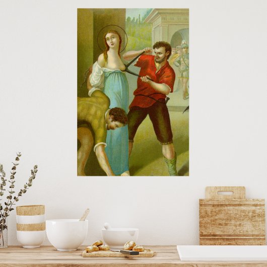 聖アガタ殉教(M 003) ポスター (キッチン)