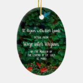 聖アグネスと子羊セラミックオーナメント セラミックオーナメント (裏面)