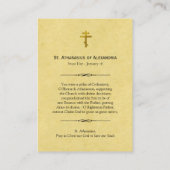 聖アタナシウス正教会キリスト教祈りの言葉カード プレイスカード (裏面)