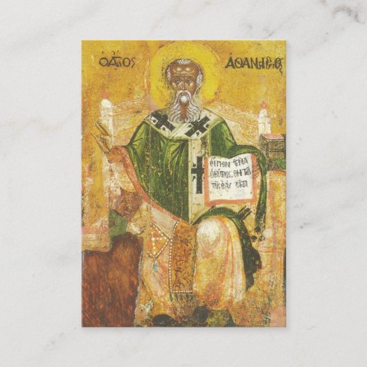 聖アタナシウス正教会キリスト教祈りの言葉カード プレイスカード (正面)