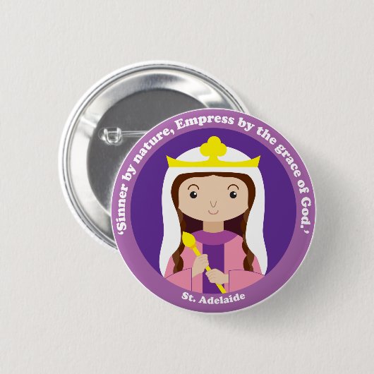 聖アデレード 缶バッジ (正面&裏面)