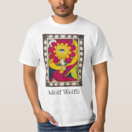 聖アドルフ - 王座、顔 - 花 | アドルフ・ヴォェフリ | Tシャツ