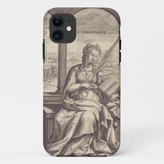 聖アナスタシア救済者 黒と白の芸術 Case-Mate iPhoneケース (裏面)