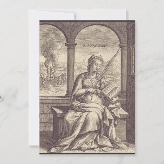 聖アナスタシア キリスト教の聖人であり殉教者 招待状 (正面)
