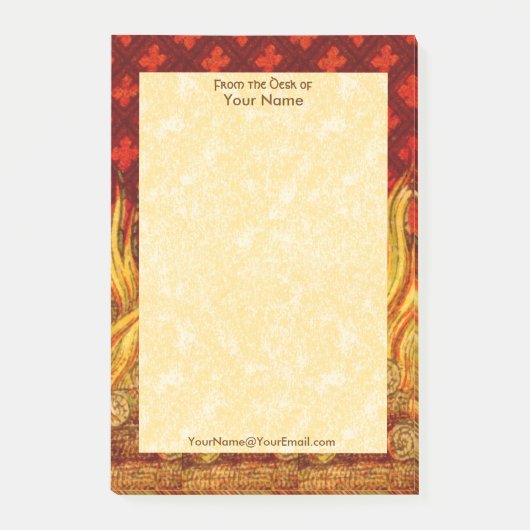 聖アポロニアの炎(VVP 001a)垂直4"x6" ポストイット (正面)