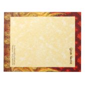 聖アポロニアの炎 (VVP 001a) 11"x8.5" 垂直 ノートパッド (正面)