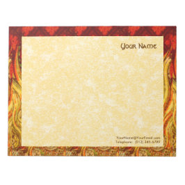 聖アポロニアの炎(VVP 001a) 11"x8.5"水平線 ノートパッド