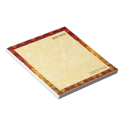 聖アポロニアの炎 (VVP 001a) 5.5"x6" 縦 ノートパッド (アングル)