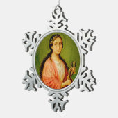 聖アポロニア (BLA 001) スノーフレークピューターオーナメント (右)