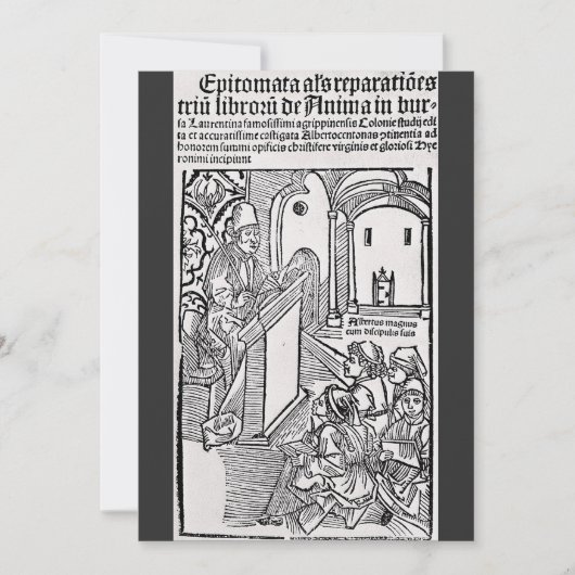聖アルベルトゥス・マグヌス 博士 教会博士 招待状 (正面)