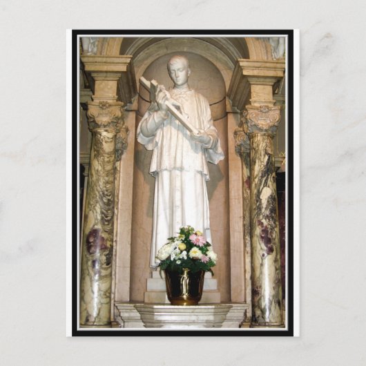 聖アロイシウス・ゴンザーガ像 ポストカード (正面)