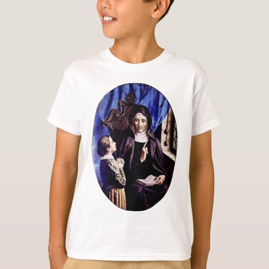 聖アングエラ・メリーチ 教育者たちの守護聖人 Tシャツ (正面)