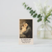 聖アンソニーと子イエス祈りの言葉カード コーリングカード (スタンド正面)