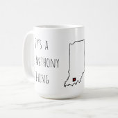 聖アンソニーの事だ コーヒーマグカップ (正面左)