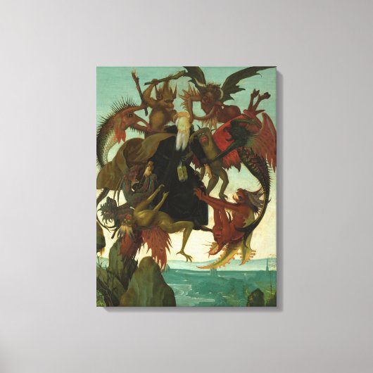 聖アンソニーの苦しみ， 1487年ミケランジェロ キャンバスプリント (正面)