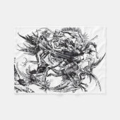 聖アンソニーの誘惑素晴らし フリースブランケット (正面(横))