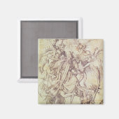 聖アンソニーの誘惑(版木、銅版、版画) マグネット (正面/裏面)