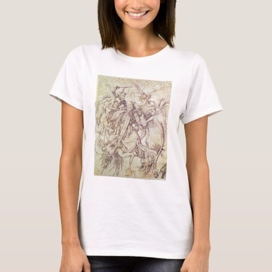 聖アンソニーの誘惑(版木、銅版、版画) Tシャツ (正面)