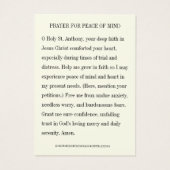 聖アンソニー祈りの言葉による安心・ハート (裏面)