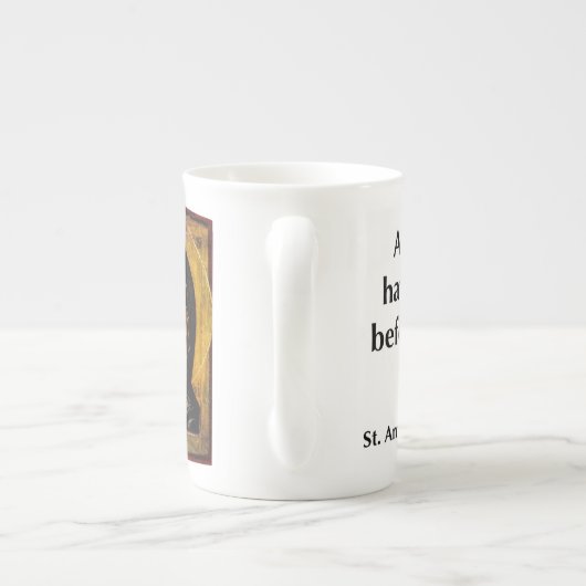 聖アンソニー素晴らしの引用文 ボーンチャイナマグカップ (裏面)