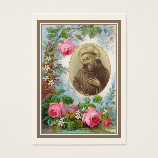 聖アンソニー・イエスエレガント金ゴールド結婚式の引き出物カード (正面)