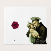 聖アンソニー・カトリック弔問サンキューカード (外部フラット)