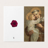 聖アンソニー・カトリック弔問サンキューカード (外部フラット)