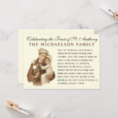 聖アンソニー·パドゥア·カトリック·祈りの言葉·カード カード (正面/裏面インサイチュ)