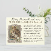 聖アンソニー·パドゥア·カトリック·祈りの言葉·カード カード (スタンド正面)