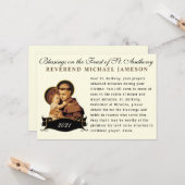 聖アンソニー·パドゥア·カトリック·祈りの言葉·カード カード (正面/裏面インサイチュ)