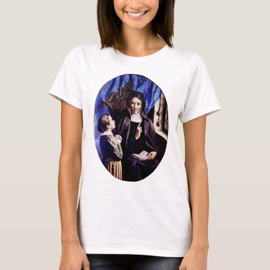 聖アンヂェラ・メリチ 教育者の守護聖人 Tシャツ (正面)