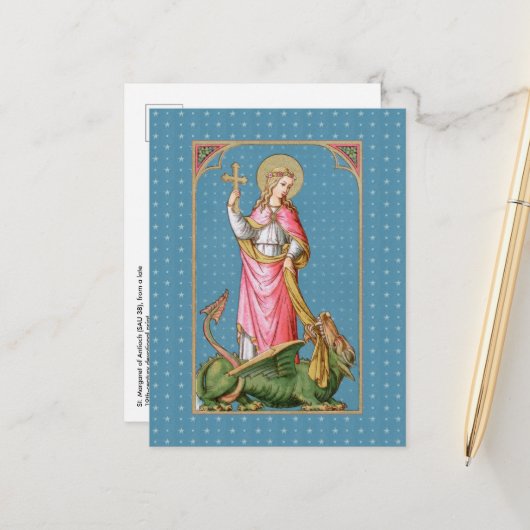 聖アンティオキアのマルガリタ (SAU 038) ポストカード (正面/裏面インサイチュ)