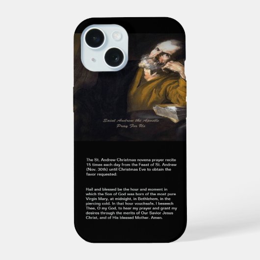 聖アンデレのクリスマスノヴェナ iPhone 15ケース (裏面)