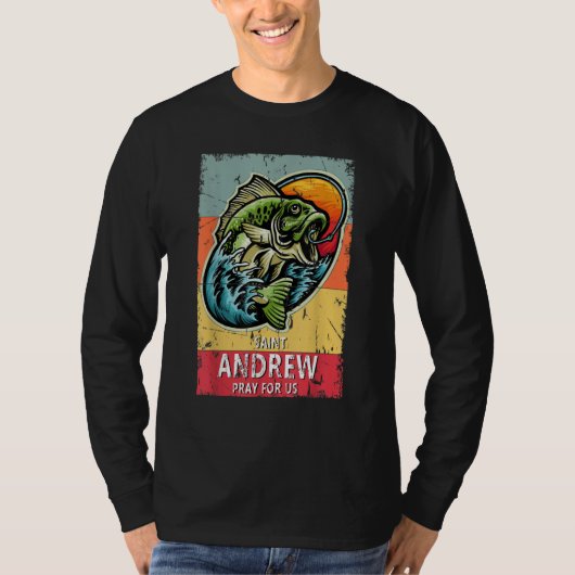 聖アンデレ 漁師の守護聖人 カトリック Tシャツ (正面)