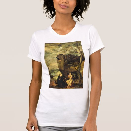 聖アントニウス大帝とテーベの聖パウロ Tシャツ (正面)
