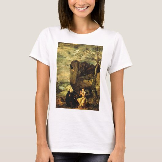 聖アントニウス大王とテーベの聖パウロ Tシャツ (正面)
