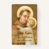 聖アントニーとキリストの子(JM 05;スタイル1) バッジ (裏面)