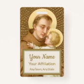 聖アントニーとキリストの子(JM 05;スタイル2) バッジ (裏面)